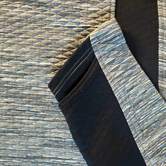 Athleta Pullover Quarter Zip Top gray and black XST - Picture 4 of 7